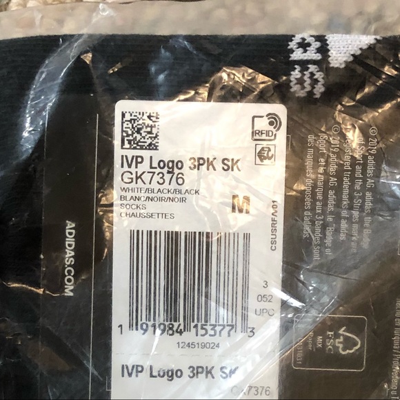 🎉 HP🎉 🆕 IVY PARK x adidas Logo Socks 3 Pack Medium - Picture 8 of 9